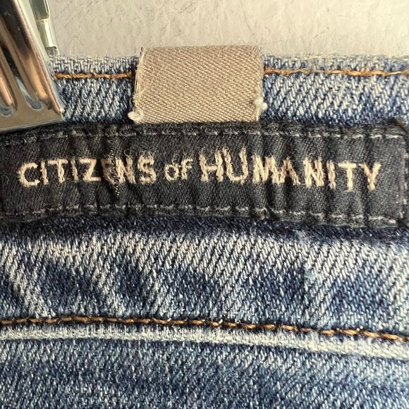 Citizens of Humanity Emerson Slim Boyfriend Embroidered Denim Jeans Size 26 Boho - Picture 8 of 12